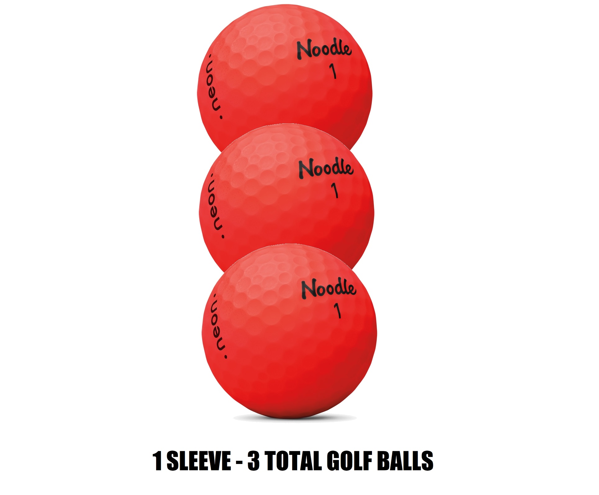 TAYLORMADE NOODLE NEON GOLF BALLS MATTE FINISH RED 1 SLEEVE (3 BALLS) 888167670119 eBay